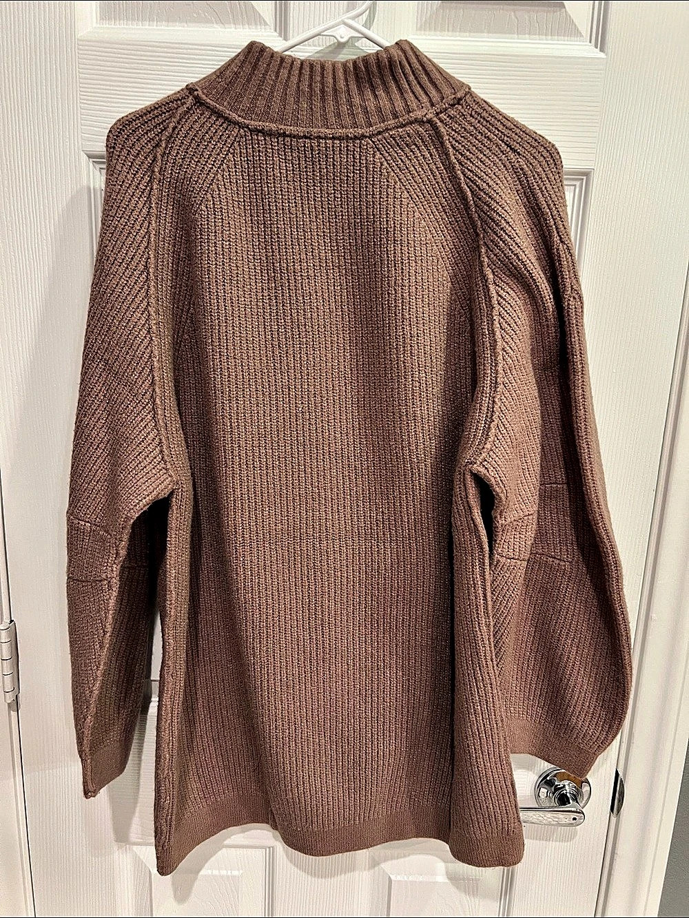 Free People sweater Ribbed Mock Neck in Brown